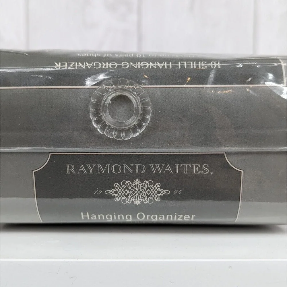 Raymond Waites Hanging Shoe Organizer 10 Shelf Gray